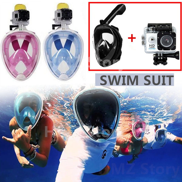 Swimming Exercises Divingmask Breathing Scuba Snorkeling Full Face