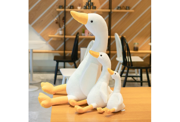 Plush White Duck Toy Giant Duck Sky Long Neck Goose Lifelike