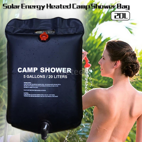 Hanging shower bag clearance for camping