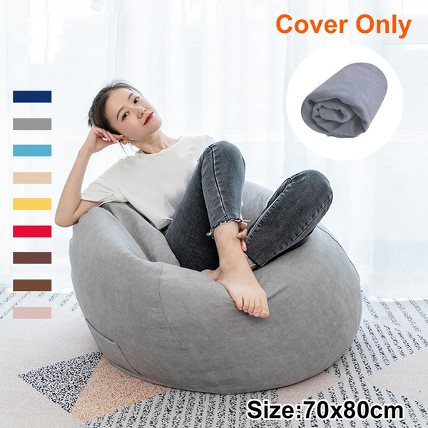 Nesloth Lazy BeanBag Sofas Cover+Inner Liner Chairs without Filler Lounger  Seat Bean Bag Pouf Puff Couch Tatami Living Room