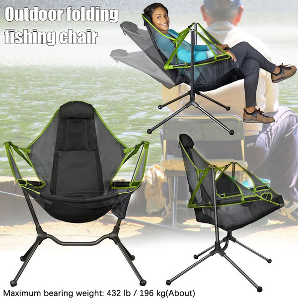 New Outdoor Folding Chair Fishing Folding Deck Chair Camping Swing Luxury  Recliner Relaxation Comfort Lean Back Outdoor Folding Chair