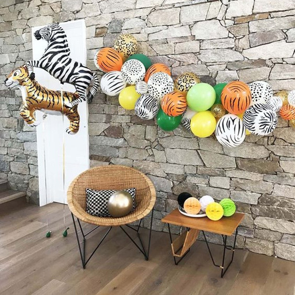 Latex Balloons Party Jungle Birthday Decoration Tiger Lion Money Animal ...