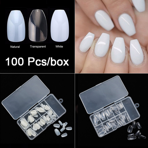 100pcs/box short coffin ballerina nails full cover ballet shape fake false nail tips artificial 10 sizes press on fake nails diy fingernail | Wish 100pcs/box short coffin ballerina nails full cover ballet shape fake false nail tips artificial 10 sizes press on fake nails diy fingernail | Wish