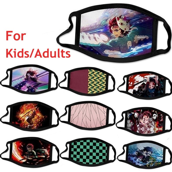 Anime Demon Slayer Kimetsu No Yaiba Hashibira Inosuke Cosplay Mask Tomioka Giyuu Cotton Dust Proof Face Mask Breathable For Kids Amp Adult Wish