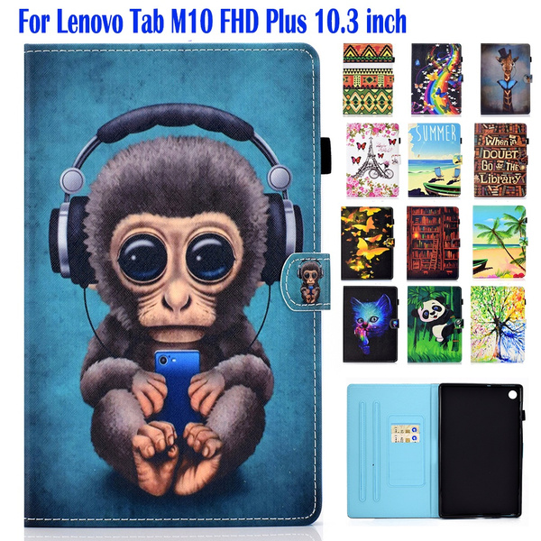 Stand PU leather Case for Lenovo Tab M10 FHD Plus 10.3 Smart Cover TB-X606F  TB-X606X 10.3 inch Tablet Cases Cover Cartoon Pattern Shell