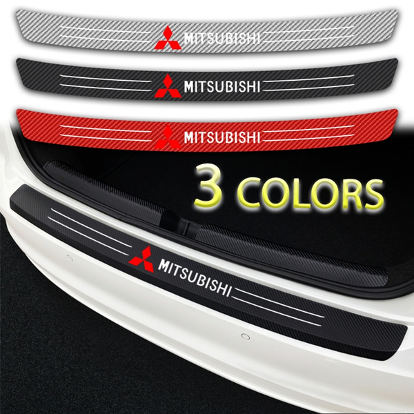 3D Carbon Fiber Car Trunk Rear Bumper Sticker For Mitsubishi Lancer 10 3 9 EX Outlander 3 ASX