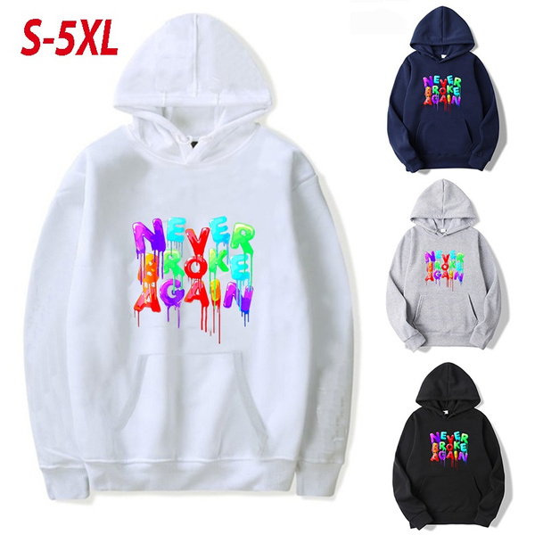 Never broke store again hoodie white