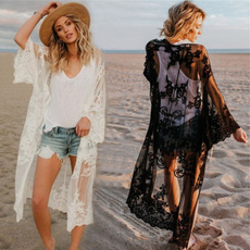 Summer, cardigan, Lace, Hollow-out