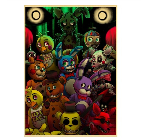 FIVE NIGHTS AT FREDDY'S POSTER - High Quality Poster Large Print - FNAF