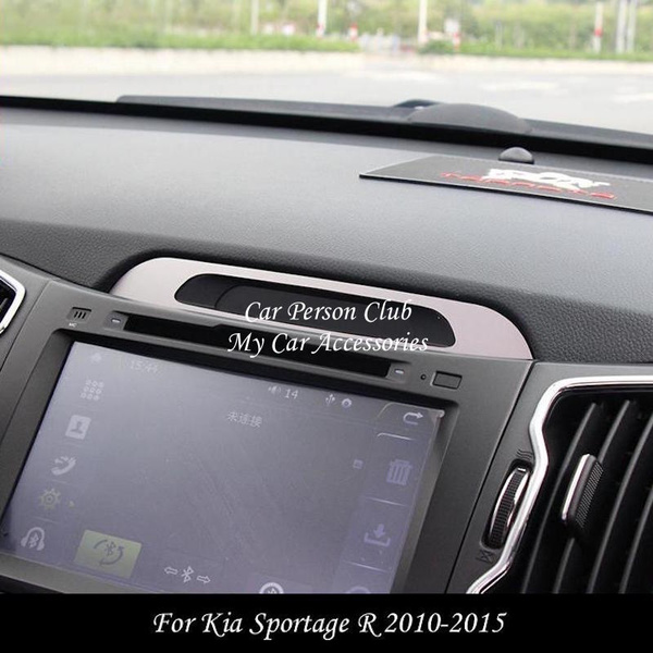 For Kia Sportage R 2011-16 DX Console AC Button Control Frame Trim Chrome Steel 
