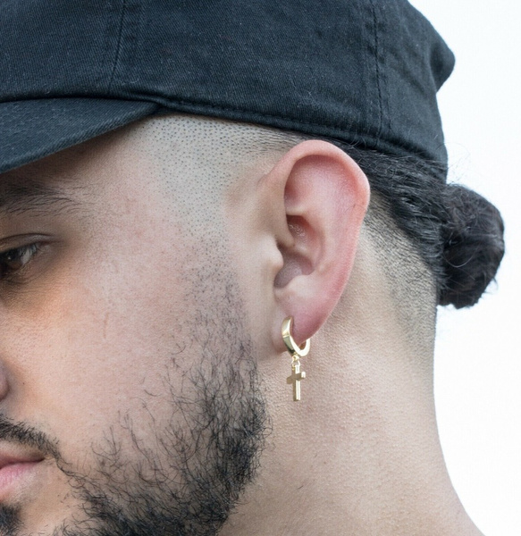 Men's 2pc 14K Gold 925 Sterling Silver 