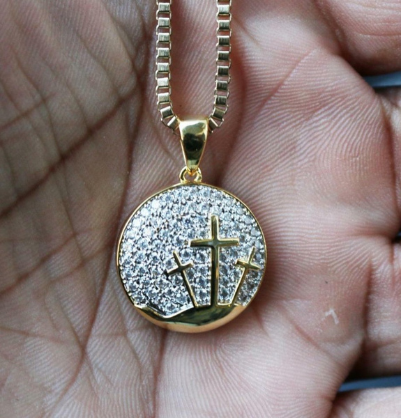 Triple on sale cross necklace