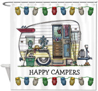 Camper Shower Curtain By Cute Vintage Van Recreational Caravan Travelers Truck On The Road Retro Graphic Design Fabric Bathroom Decor Set With Hooks 66x72 Inches Long Beige Wish