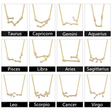 DIAMOND, luckynecklace, gold, constellationpendant