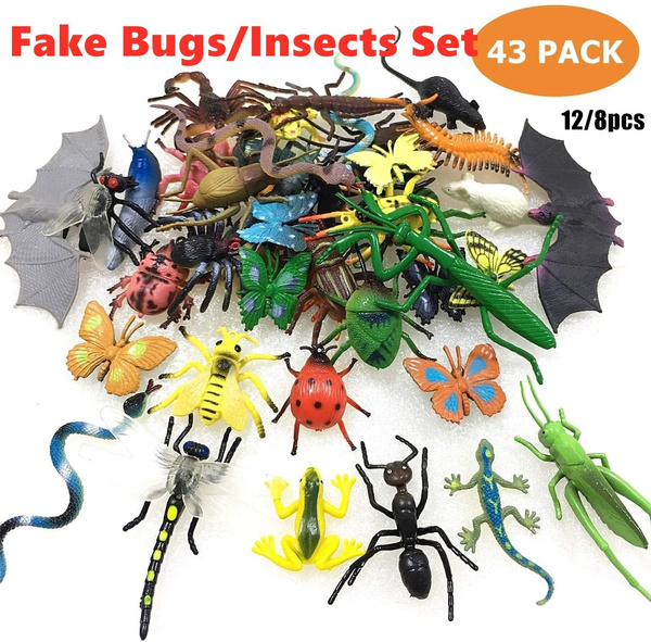 8pcs/set Plastic Insect Bugs Model Figurines Kids Bag Filler Party Favors 