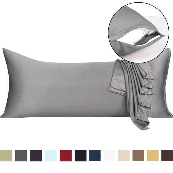 satin zippered pillow protector