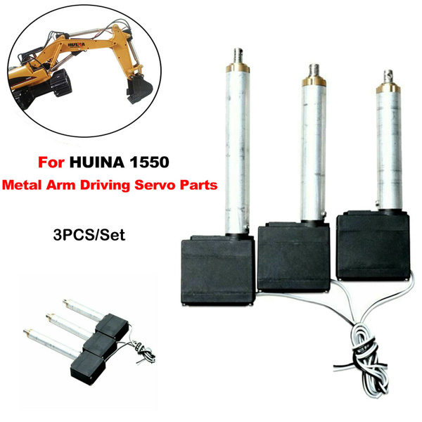 For Huina 1550 RC Excavator Metal Arm Driving Servo Part Update Assembly Parts 