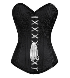 steanpunkcorset, Black Corset, brocadecorset, overbust corset