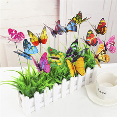 butterfly, Decor, Flowers, Yard