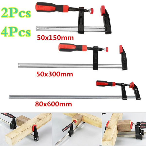 2pcs Heavy Duty F Clamp Fast Slide Woodworking Bar Clips 50x300mm Bar Clamp New 