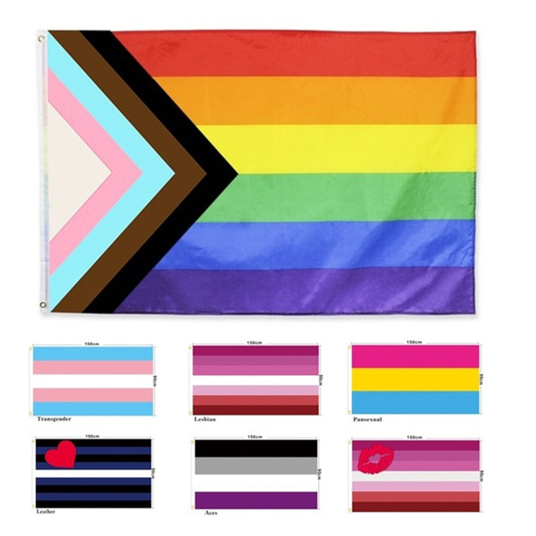 Progress Pride Rainbow Flag 3x5 Ft Lgbtq Gay Lesbian Trans People Of