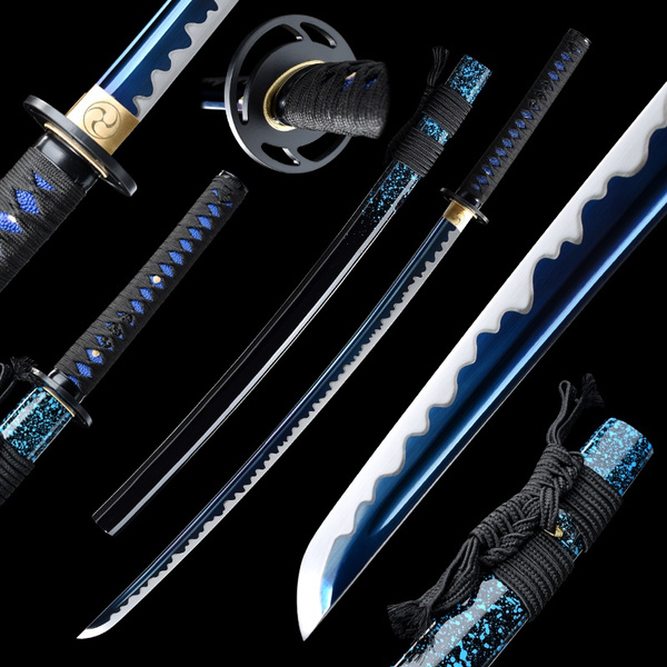 Purehand forged 1060 high carbon steel japanese samurai Katana sword tang sharp 