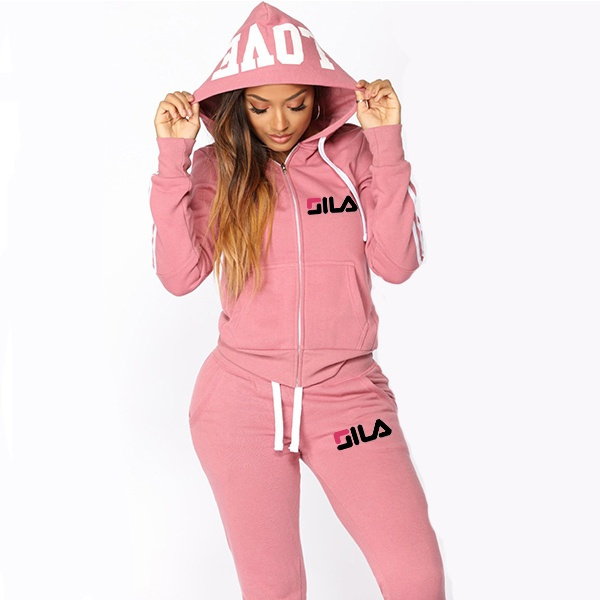 Women Fashion Sweatshirt Tops Pants Casual Tracksuit Set 2 Pcs