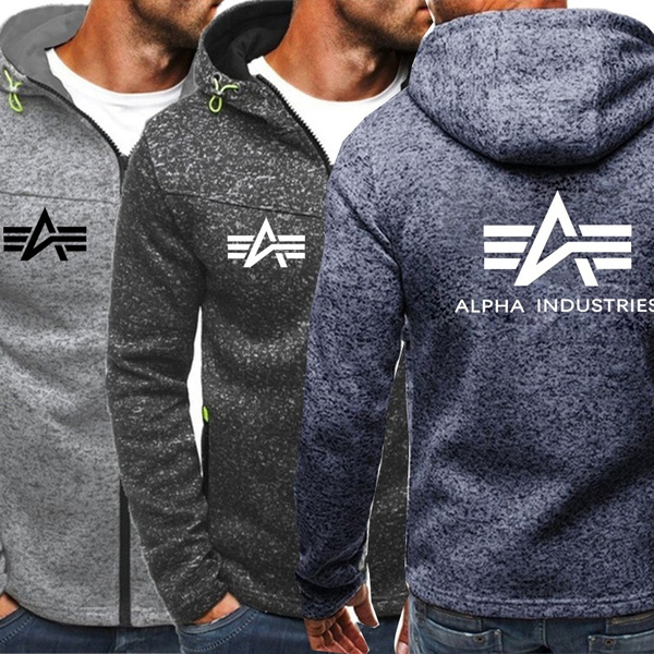 Winter Alpha Cotton 2020 Fleece Streetwear Wish Hoodies | Zipper Men Industries Sleeve Printed Men Sweatshirt Long Jacket Autumn