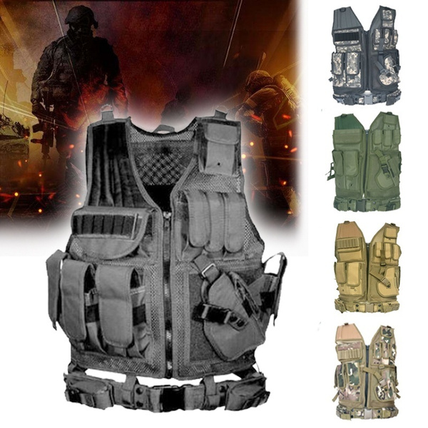 Tactical Vest Military Combat Armor Vests Mens Tactical Hunting 
