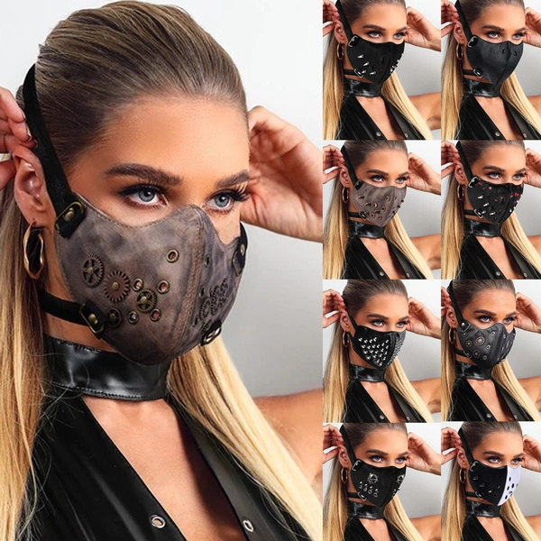 leather motorcycle face mask