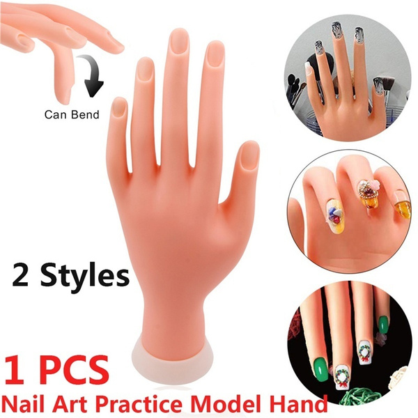 Buy Practice Hand for Acrylic Nails, Fake Hand for Nails Practice, Flexible  Bendable Mannequin Hand, Fake Hand Manicure Practice Tool Online at Lowest  Price Ever in India | Check Reviews & Ratings -