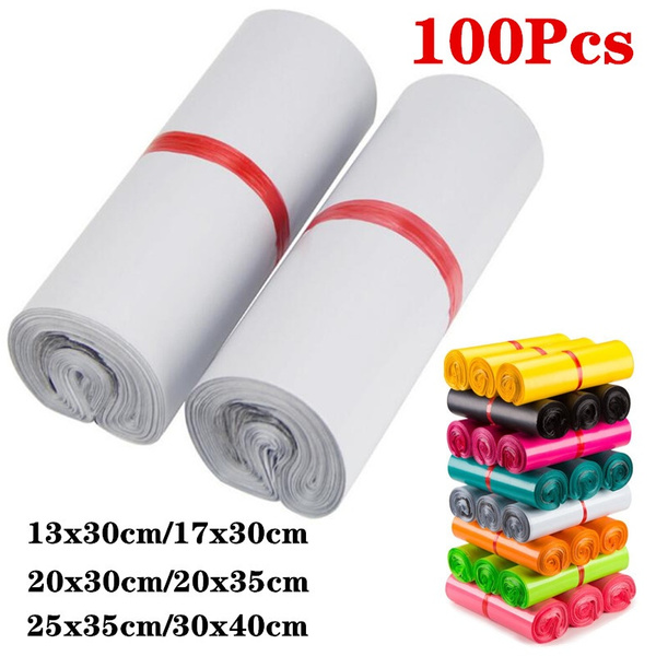 100 Pieces/lot Colored Poly Mailer Mailing Bags Express Boxes Packaging