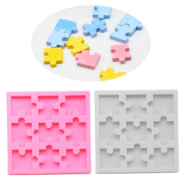 large puzzle piece silicone mold