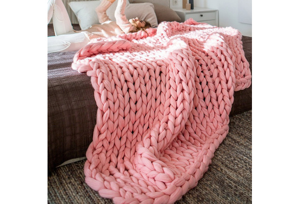 Hand-knitting with 500 grams of ultra-thick large yarn DIY arm knitting  roving blanket spinning yarnHand-knitting withknitting y