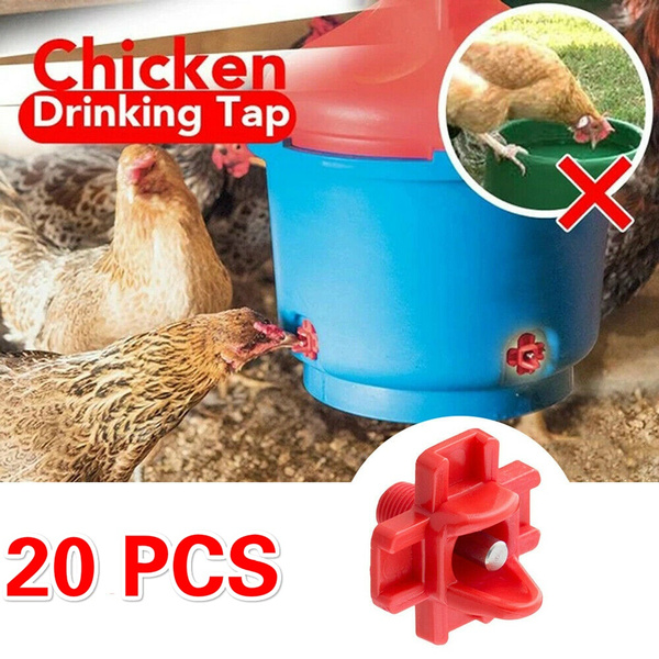 10PCS Horizontal Side Mount Chicken Nipples Waterer Automatic Poultry Drinker 