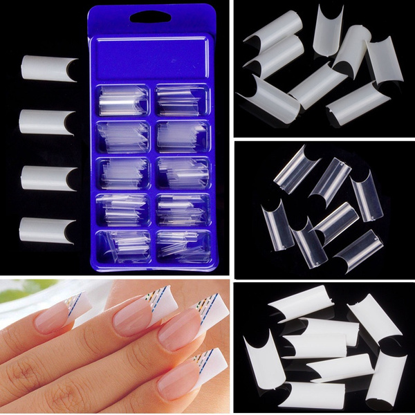 Amazon.com: FURUBETA 100pc Press on Nails Long Coffin Fake Nails Acrylic  Transparent Reusable False Nails DIY Decor Women and Girls : Beauty &  Personal Care