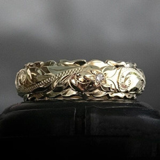 Flowers, Gold Ring, 14k, gold