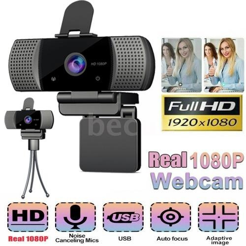 2020 New 1080P Full HD USB Webcam Network Camera with Microphone, Suitable  for Live Video Call Conference on PC Desktop Or Laptop PK Logitech