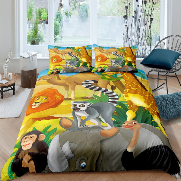 Animal Theme Comforter Kids Bedding, Lion King Toddler Bedroom