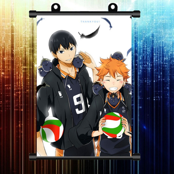 Haikyuu Yaoi Kei Shoyo X Tobio Anime Poster Manga Picture With Solid Wood  Hanging Scroll Canvas Painting - Painting & Calligraphy - AliExpress