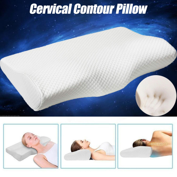 4d Butterfly Shaped Slow Rebound Memory Foam Pillow Cervical Contour 