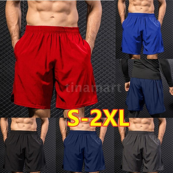 Men Sport Shorts Fitness Running Sport Wear Elastic Waist Hot Workout Shorts  Gym Athletic Quickly-dry Moisture Wicking Performance Shorts