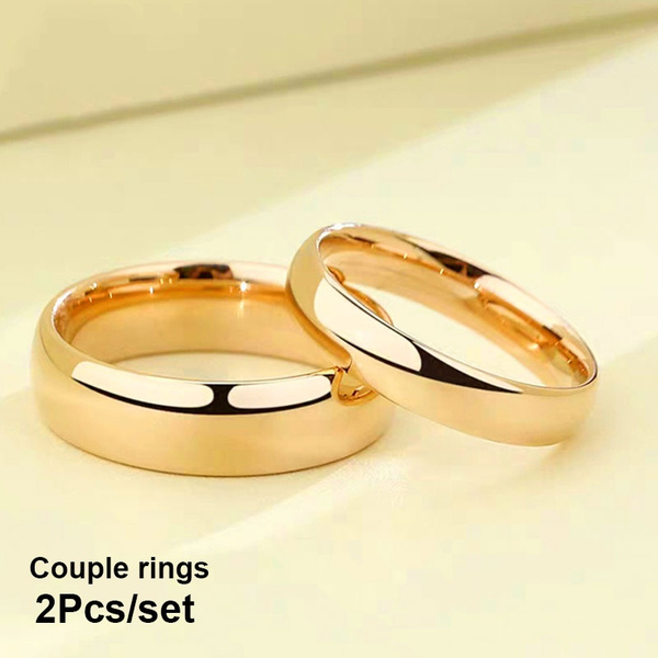 Fashion 6mm/4mm Classic Wedding Ring 