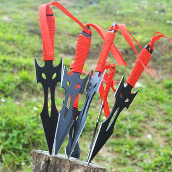 6PCS outdoor selfdefense small straight knife stainless steel swing