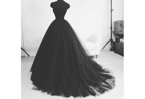 black tulle formal skirt