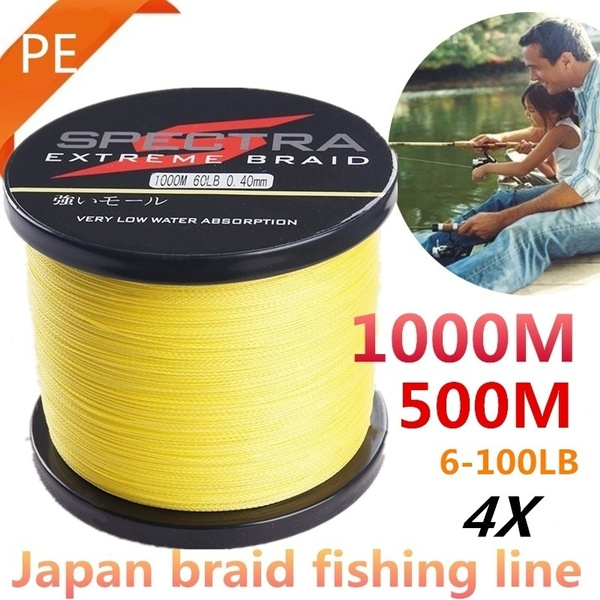 Japan Super 500M.1000M PE braided line deep sea fishing line 4 weaving / braiding  line 6LB -100LB