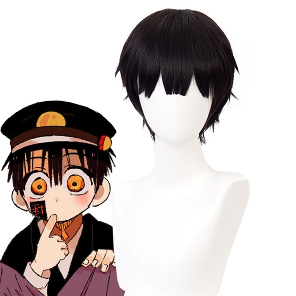 Yugi Amane Wig Jibaku Shounen Toilet bound Hanako kun Yugi Tsukasa Cosplay Costume Synthetic Black Short Hair