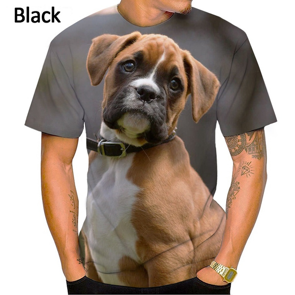 boxer dog face t shirt