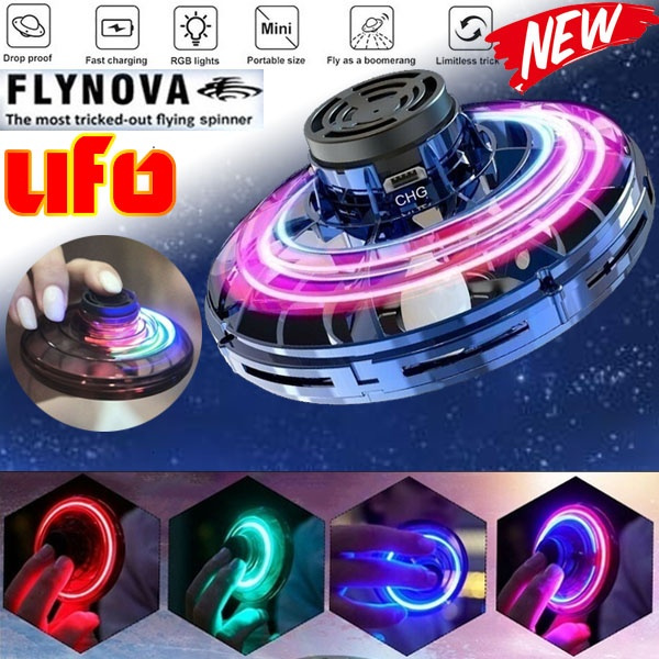 Flynova Pro 2020 Updated UFO Aircraft Spinner with Endless Tricks Flying Toys UK 