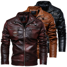 motorcyclecoat, leatherjacketformen, bikerjacket, Fashion